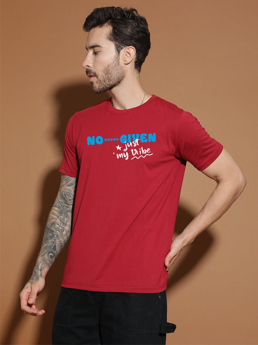 Breezer Tribe Cotton Single Jersey Printed Men’s Casual T-Shirt | Round Neck, Half Sleeves