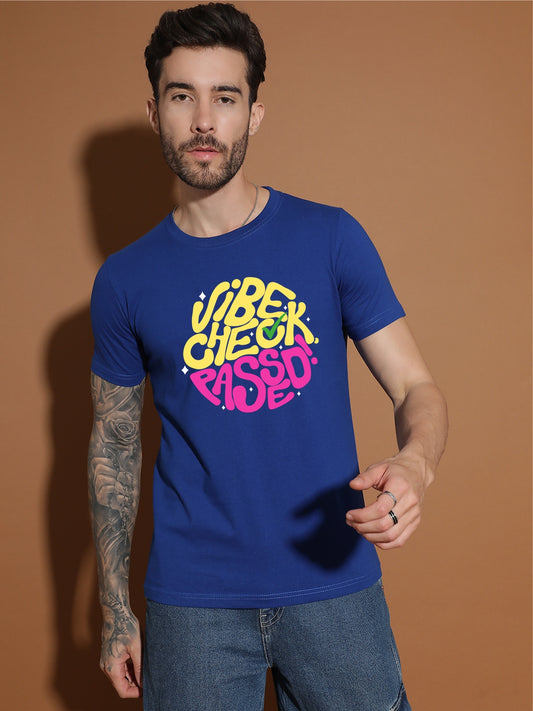 Breezer Tribe White Round Neck Cotton T-Shirt for Men | Regular Fit, Half Sleeves, Casual Printed Style