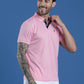 Dryfit Textured Structured Polo Neck Half Sleeve Casual T-Shirt
