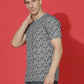 Single Jersey Round Neck Slim Fit Printed Half Sleeve T-Shirt