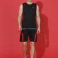 Sleeveless Round Neck Sweat Absorbing Slim Fit Co-Ord Set