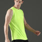 Polyester Sleeveless Slim Fit Round Neck Gym T-Shirt