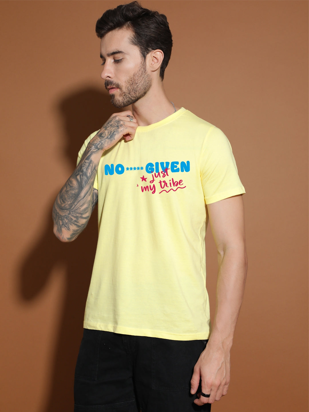 Breezer Tribe Cotton Single Jersey Printed Men’s Casual T-Shirt | Round Neck, Half Sleeves