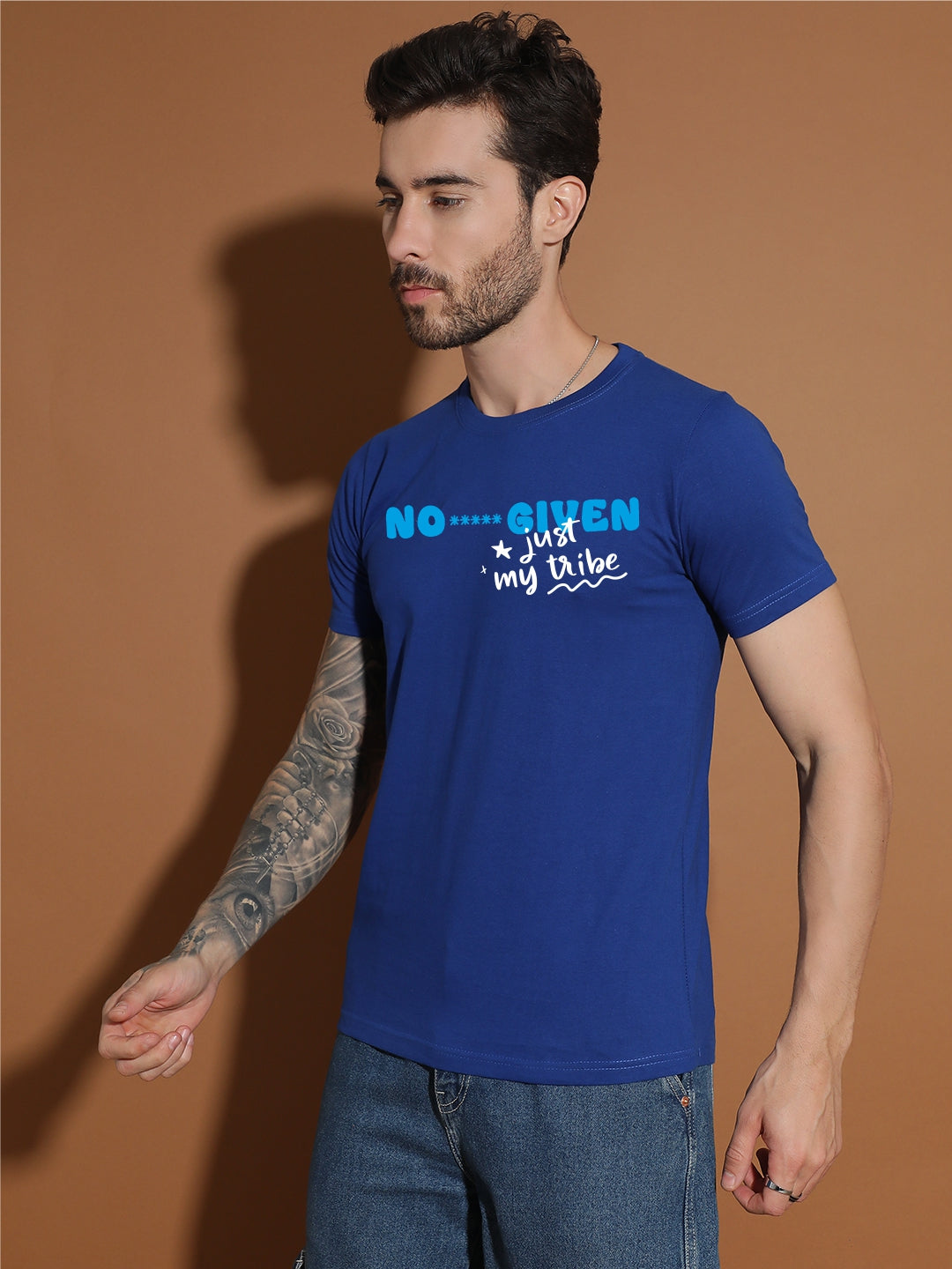 Breezer Tribe Cotton Single Jersey Printed Men’s Casual T-Shirt | Round Neck, Half Sleeves