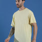 Single Jersey Oversized Round Neck Drop Shoulder Half Sleeve T-Shirt
