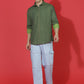 Denim Regular Fit Full Sleeve Cutaway Collar Casual Shirt
