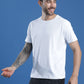 Polyester Lycra Jacquard Textured Round Neck Slim Fit Half Sleeve T-Shirt