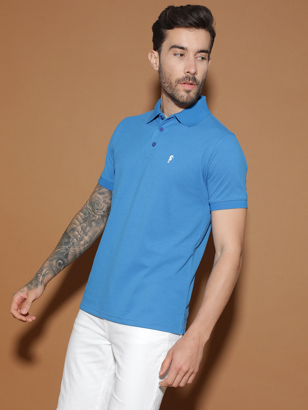 Polo Neck Half Sleeve Casual T-Shirt