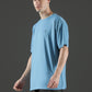 Single Jersey Oversized Round Neck Drop Shoulder Half Sleeve T-Shirt