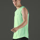 Polyester Sleeveless Slim Fit Round Neck Gym T-Shirt