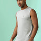 Polyester Sleeveless Slim Fit Round Neck Gym T-Shirt