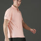 Dryfit Polyester Jacquard Textured Polo Neck Half Sleeve T-Shirt