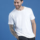 Polyester Lycra Jacquard Textured Round Neck Slim Fit Half Sleeve T-Shirt