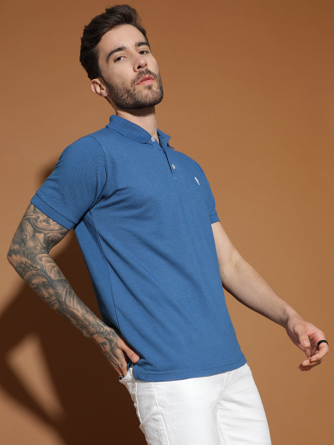 Polo Neck Half Sleeve Casual T-Shirt