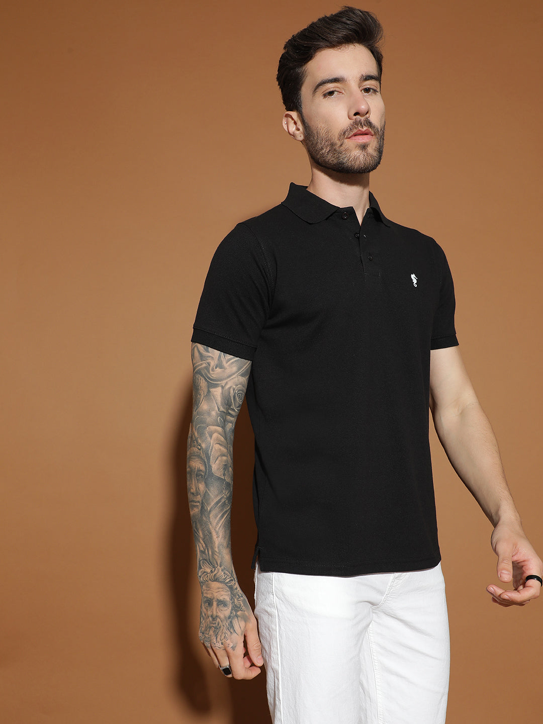 Polo Neck Half Sleeve Casual T-Shirt
