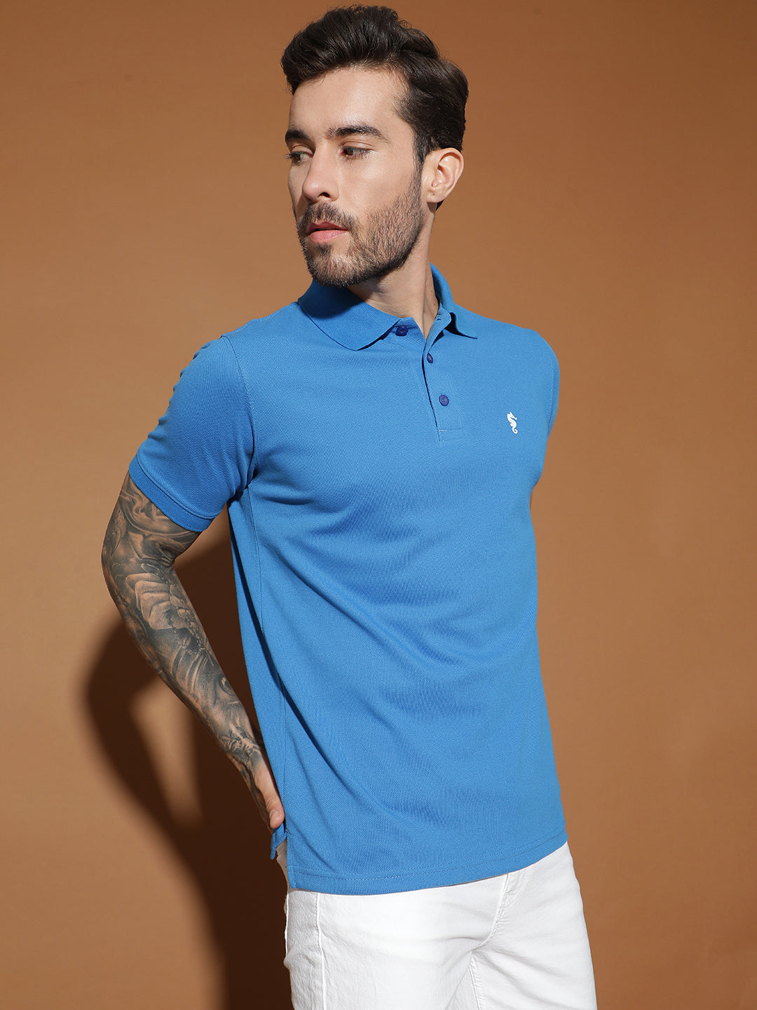 Polo Neck Half Sleeve Casual T-Shirt