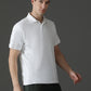 Polyester Lycra Jacquard Textured Polo Neck Half Sleeve T-Shirt