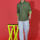 Denim Regular Fit Full Sleeve Cutaway Collar Casual Shirt