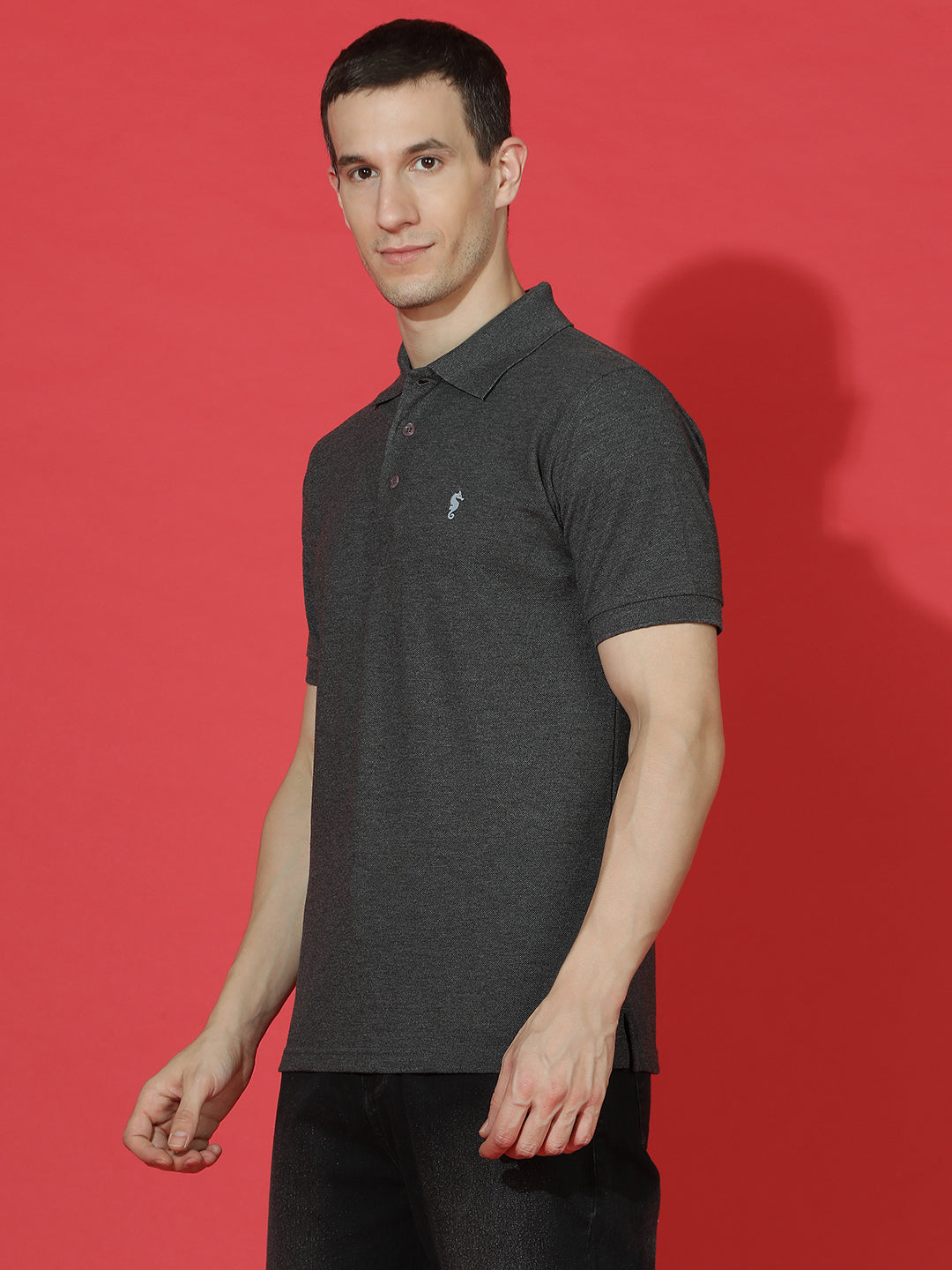 Polo Neck Half Sleeve Casual T-Shirt