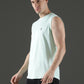 Polyester Sleeveless Slim Fit Round Neck Gym T-Shirt