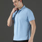 Dryfit Micro Polyester Textured Polo Neck Slim Fit Half Sleeve T-Shirt