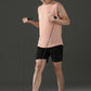 Sleeveless Sweat-Absorbing Gym Co-Ord Set with Pockets.