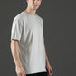 Single Jersey Oversized Round Neck Drop Shoulder Half Sleeve T-Shirt
