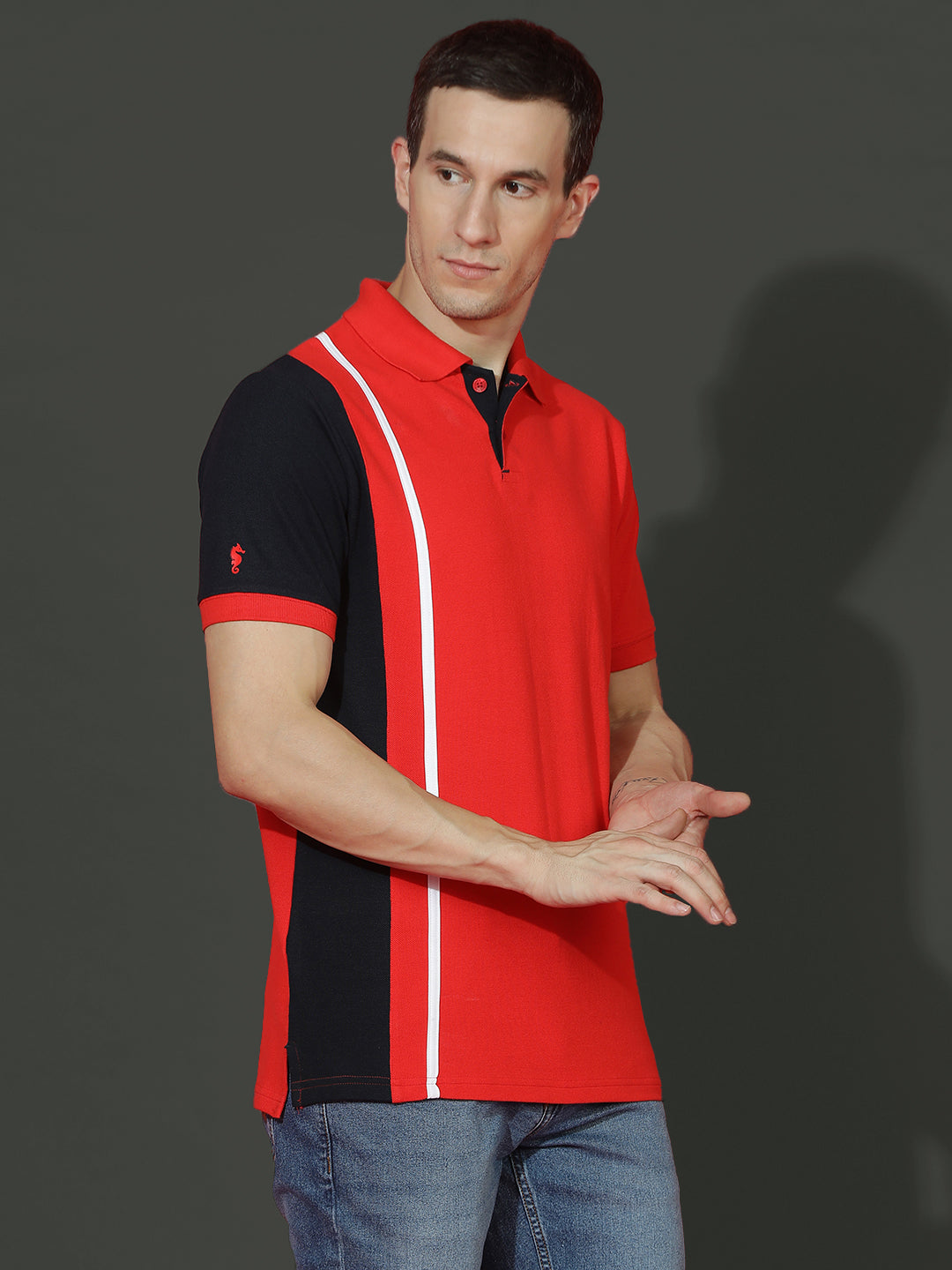 Polo Neck Half Sleeve Casual T-Shirt