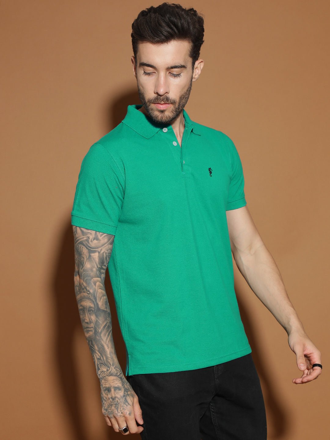 Polo Neck Half Sleeve Casual T-Shirt