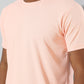 Polyester Jacquard Textured Round Neck Slim Fit Half Sleeve T-Shirt