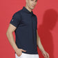 Dryfit Micro Polyester Textured Polo Neck Slim Fit Half Sleeve T-Shirt