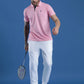 Dryfit Textured Structured Polo Neck Half Sleeve Casual T-Shirt
