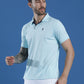 Dryfit Textured Structured Polo Neck Half Sleeve Casual T-Shirt