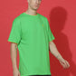Single Jersey Oversized Round Neck Drop Shoulder Half Sleeve Casual T-Shirt