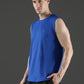 Polyester Sleeveless Slim Fit Round Neck Gym T-Shirt