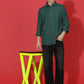 Denim Regular Fit Full Sleeve Cutaway Collar Casual Shirt