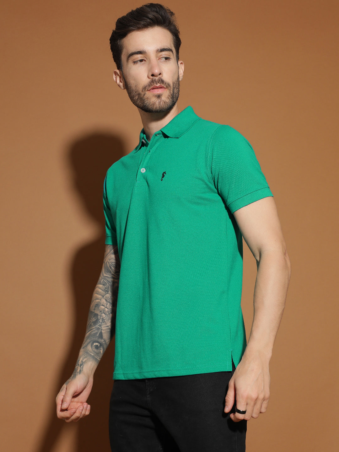 Polo Neck Half Sleeve Casual T-Shirt