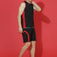 Sleeveless Round Neck Sweat Absorbing Slim Fit Co-Ord Set