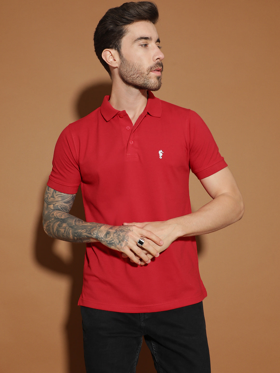 Polo Neck Half Sleeve Casual T-Shirt