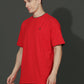 Single Jersey Oversized Round Neck Drop Shoulder Half Sleeve Casual T-Shirt