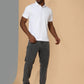 Dryfit Polyester Jacquard Textured Polo Neck Half Sleeve T-Shirt