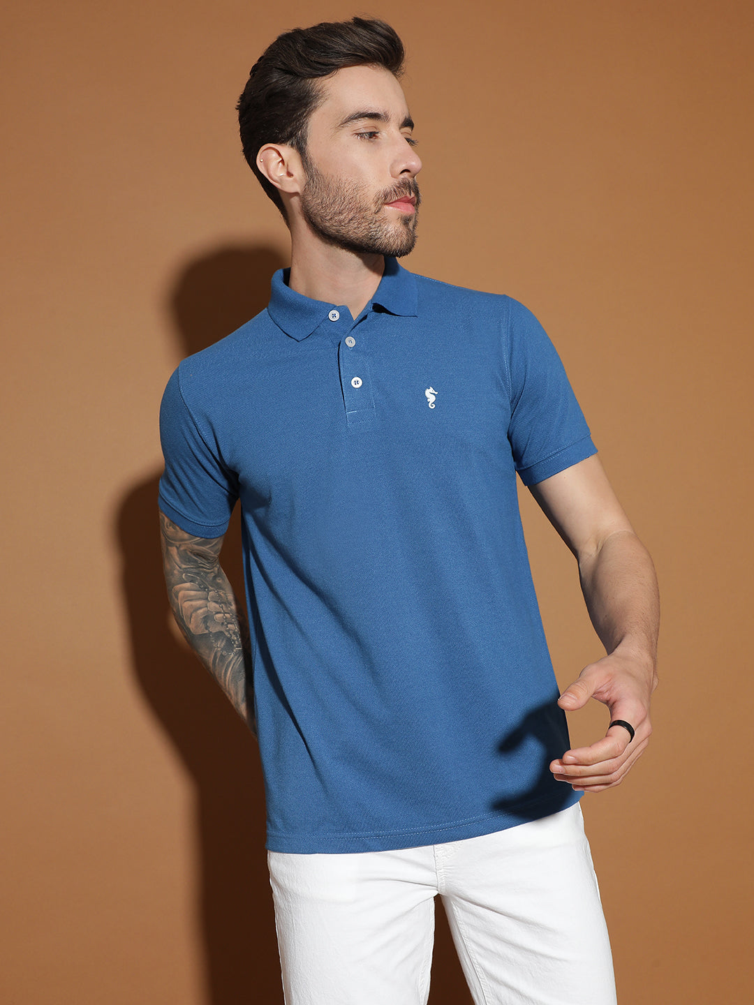 Polo Neck Half Sleeve Casual T-Shirt