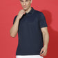 Dryfit Micro Polyester Textured Polo Neck Slim Fit Half Sleeve T-Shirt