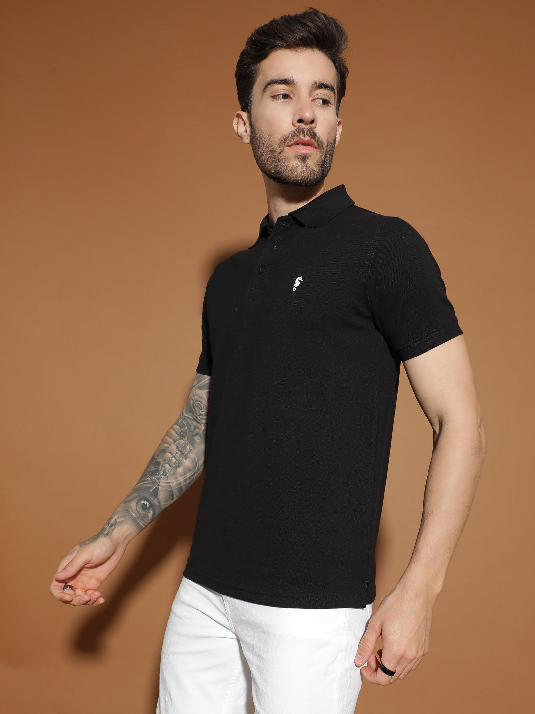 Polo Neck Half Sleeve Casual T-Shirt