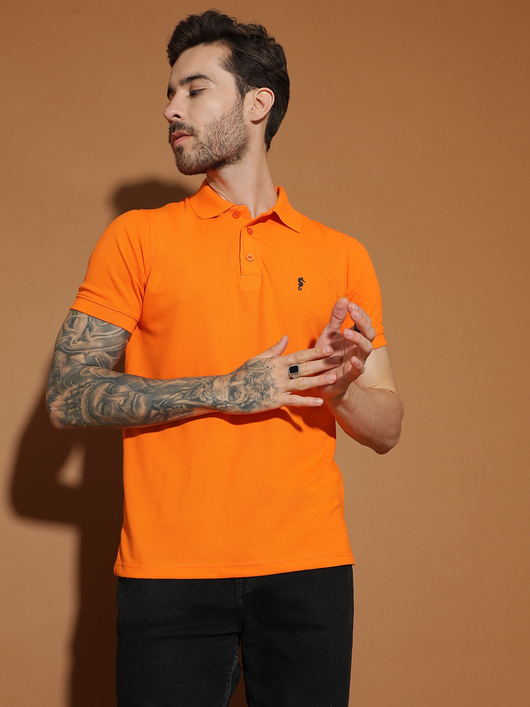 Polo Neck Half Sleeve Casual T-Shirt