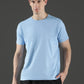 Polyester Jacquard Textured Round Neck Slim Fit Half Sleeve T-Shirt