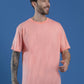 Single Jersey Oversized Round Neck Drop Shoulder Half Sleeve T-Shirt