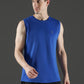 Polyester Sleeveless Slim Fit Round Neck Gym T-Shirt