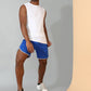 Polyester Sleeveless Slim Fit Round Neck Gym T-Shirt