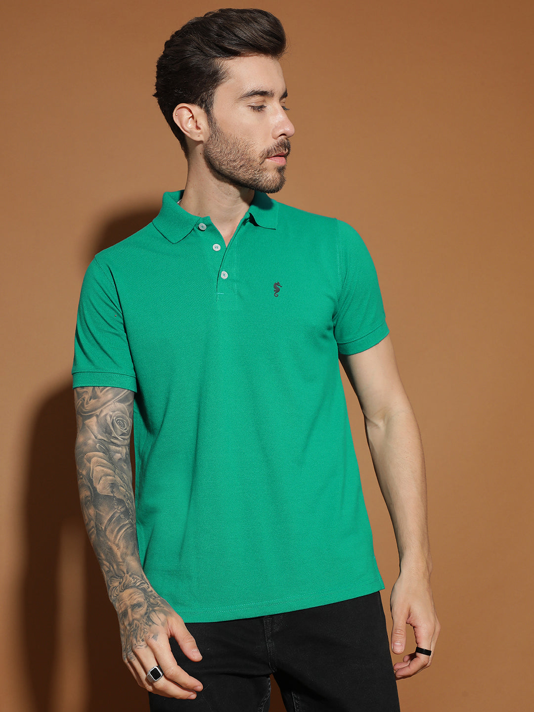 Polo Neck Half Sleeve Casual T-Shirt